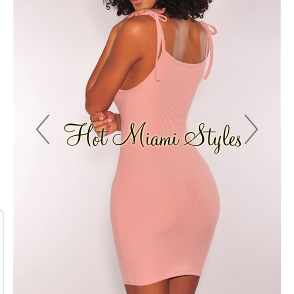Blush Ribbed Knit Dress - Picture 2 of 2